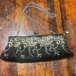 Beaded special event bag  with chain strap